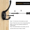 thumbnail image 4 of ZHAOCHENG Perchero de pared Vintage, gancho de Metal para sombrero, gancho Retro para baño, cocina, perchero (negro), 12 Uds., 4 of 5