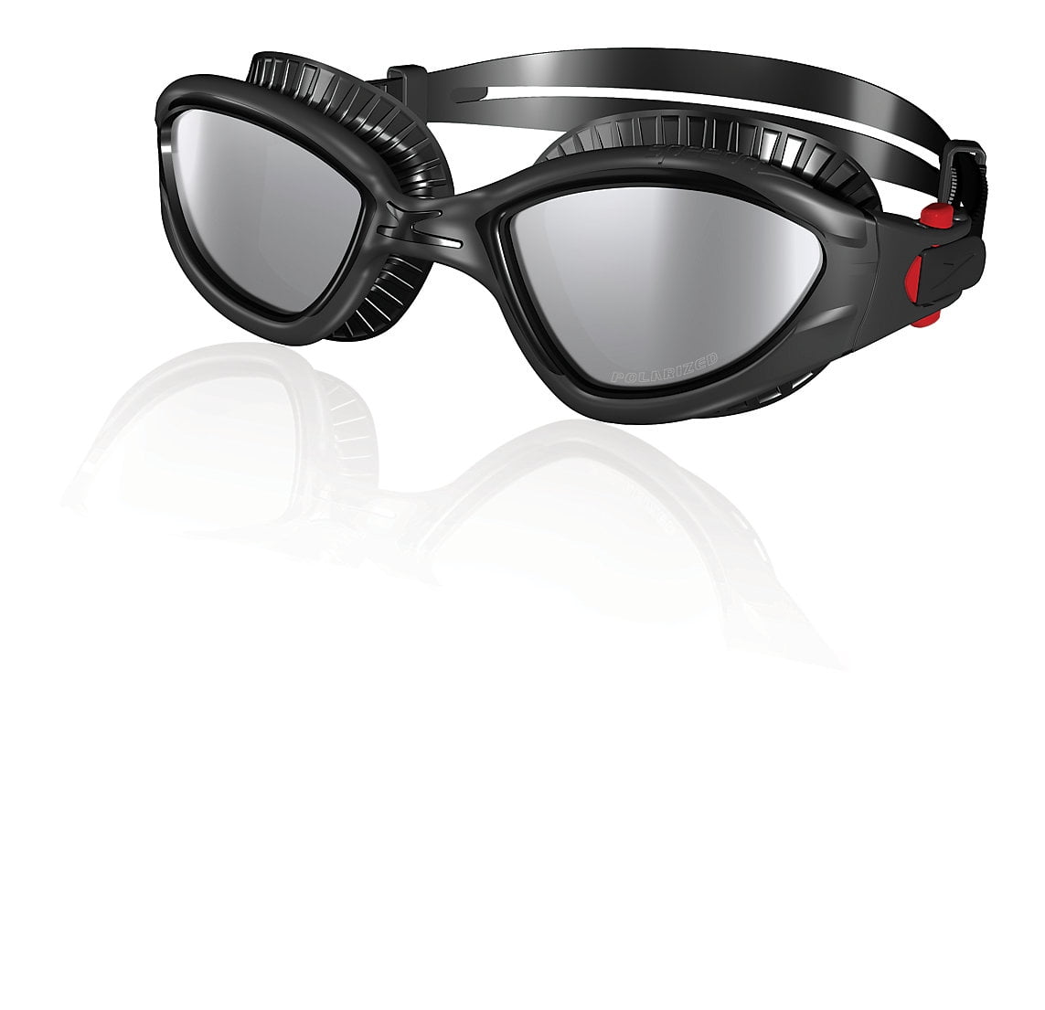 Speedo Fitness MDR 2.4 Swim Swimming Speed Fit Polarized Lenses Goggles, Black
