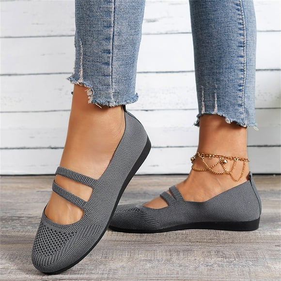 TOWED22 Women Flats,Women's Flats Shoes Round Toe Flats Flats Shoes Women Ballet Flats for Women Dressy Shoes Nude Flats,Grey