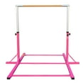 thumbnail image 3 of Professional Kip Bar for Kids | 6ft Adjustable Gymnastics Junior Training Bar, Beech Wood (Pink), 3 of 7
