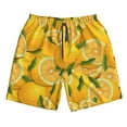 thumbnail image 4 of Bixox Men's Yellow Limes printing Casual Classic Fit Short Summer Beach Shorts, 4 of 6