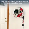 thumbnail image 7 of 2PCS Motorcycle Helmet Racks, Wall Mounted Aluminum Bike Helmet Holder, 180°Rotatable Helmet Hanger with Double Hook for Coats Keys Wig Caps, 7 of 7