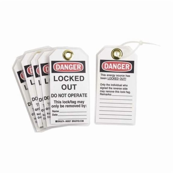 Brady Danger Tag,5-1/2 x 3 In,Hd Polyest,PK25, 65527 65527