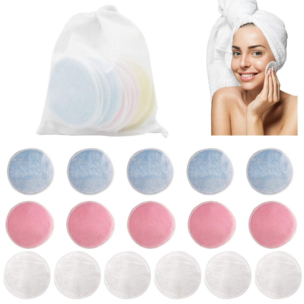 16PCS Makeup Remover Pad Washable Reusable Skin-friendly Makeup Removal 