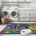 thumbnail image 5 of ODIKA 8'x10' Machine Washable Non-Slip Area Rug, Abstract Game Console High Traffic Rug, Blue, 85053, 5 of 7