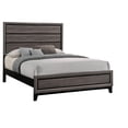 thumbnail image 3 of Pemberly Row Modern 63.5" x 84.5" Wood Queen Panel Bed in Gray Oak, 3 of 6