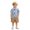 Blue#9527, variant on BOOMNY Toddler Baby Boy Back To School Outfit First Day Of School Short Sleeve Polo Shirt Shorts Set for Kids Soft Clothing Sets