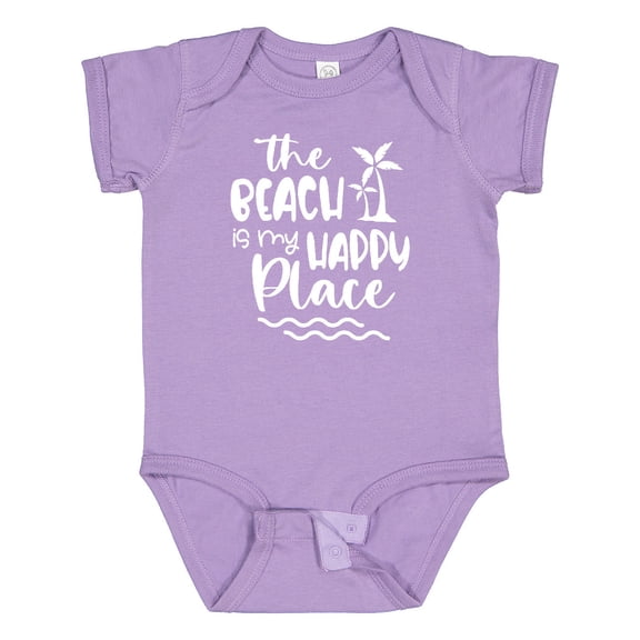 Inktastic Spring Break the Beach is My Happy Place Boys or Girls Baby Bodysuit