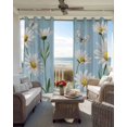 thumbnail image 4 of Spring Daisy Blackout Curtains for Bedroom Living Room, White Flowers Butterfly 54 In Long Thermal Insulated Room Darkening Drapes Grommet Window Treatments, 42 x 54 In, 4 of 9