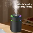 thumbnail image 3 of 180ML Mini Air Humidifier USB Electric Aroma Diffuser Essential Oil Purifier Aromatherapy Mist Maker Lights For Car Home Bedroom, 3 of 4