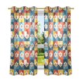 thumbnail image 6 of Yayeee Window Curtains Light Filtering 63"x42" Grommet Panel Pair Home Living Room Decor, Yellow Checkered Daisy, 6 of 7