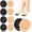 black+skin color, variant on Toe Topper Socks for Women, 10 Pairs Half Socks with Padding Cushion, Shoe Toe Protector with Grip, Reusable Toe Covers for Women Girls, Non-Slip No Show Toe Socks for High Heels
