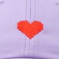 thumbnail image 5 of DALIX Pixel Heart Hat Womens Dad Hats Cotton Caps Embroidered Valentines Lavender, 5 of 7