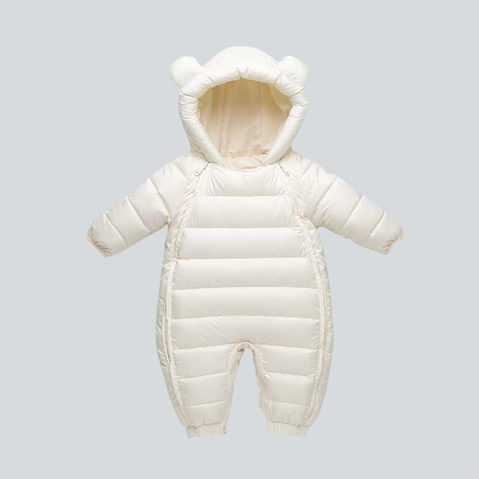 XuJwPNcy Baby Snowsuit Boys Girls Winter Clothes Infant Warm Jacket Newborn One Piece Coat with Hooded 3-24 Months