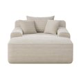 thumbnail image 5 of FFH Plush Chaise Lounge Chair Indoor, Boneless Sleeper Sofa Bed, No Assembly Required, White, 5 of 7