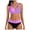 Purple, variant on Women Bikini Set High Waisted Two Piece Cute Swimsuit Tummy Control Modest Bathing Suit 2025 Push Up Swimwear