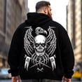 thumbnail image 2 of Big and Tall Men Hoodie Plus Size Hooded Sweatshirt Fleece Pullover 3XL H2 5KP9 G05, 2 of 8