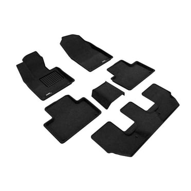 3D MAXpider 2015-2024 Fits Volvo Xc90 T5 Xc90 T6 1st Row 2nd Row 3rd Row Elegant Woven Nylon Black Floor Mat L1VV02004709