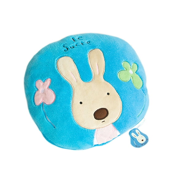 Sugar Rabbit - Round Blue Blanket Pillow Cushion / Travel Blanket (25.2"-37")