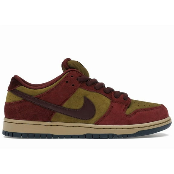 Nike Men's SB Dunk Low Dark Team Red Olive Flak Skateboarding Shoes, from StockX