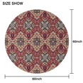 thumbnail image 6 of Red Boho Ethnic Geometric Pattern Round Tablecloth 60"x60",Wrinkle Wipeable Table Cloth for Kitchen Dining Room Picnic Patio Party, 6 of 6