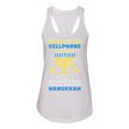 thumbnail image 2 of Wild Bobby Hanukkah Imagine If Your Phone Battery was Low but Lasted 8 Days Women Racerback Tank Top, White, Small, 2 of 6