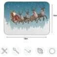 thumbnail image 4 of GZHJMY Snow Winter Santa With Reindeer Absorbent Dish Drying Mat Microfiber Kitchen Countertop Table Protector Multipurpose Counter Rack Sink Drainer Pad (16” x 18”), 4 of 6