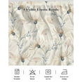 thumbnail image 5 of Beige Flowers Wrap Around Bed Skirts for California King Bed 18" Drop,Bed Skirt with Adjustable Elastic Belt Dust Ruffle Bed Valance for Bedroom Watercolor Farmhouse Botanical Floral Bed Frame Cover, 5 of 7