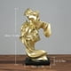 thumbnail image 2 of Couples Kiss Sculpture Exquisite Decorative Resin Kissing Lover Figurine Home Decor Gold, 2 of 3