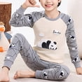 thumbnail image 6 of NOLDARES Toddler Baby Girl Boy Clothing Set 2 Piece Long Sleeve Graphic T Shirt and Pull on Pants Soft Cotton Print Fall Winter Outfits Clothes(Grey,3-4 Y), 6 of 6