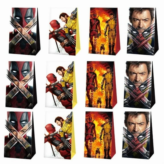 Deadpool and Wolverine Candy Bags Birthday Goodie Party Favor Decorations Treat Supplies