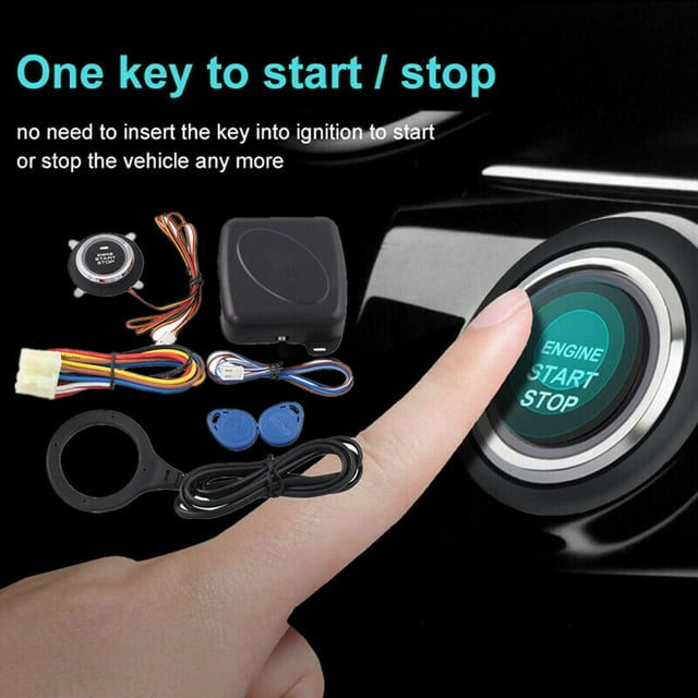 for Smart RFID Car Alarm Keyless Push Engine Start Button Lock Ignition Engine Anti-theft -