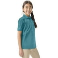 thumbnail image 5 of Classroom School Uniforms Adult Short Sleeve Pique Polo CR832X, 3XL, Teal, 5 of 7