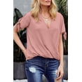 thumbnail image 3 of ABPHQTO Blusa drapeada carismática rosa de mujer, 3 of 5