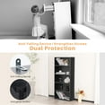 thumbnail image 6 of 5 Tier Bookcase,53 Inch Tall Bookshelf Storage Wall Shelf Organizer Display StandBook Shelf, Corner Storage Organizer, Black, 6 of 8