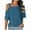 Blue, variant on Wyobmus Summer Tops for Women Spring Short Sleeve Off Shoulder Tee Shirts Loose Fitted Fashion T-Shirts Casual Trendy Clothes 2025 Olive Green
