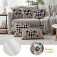 thumbnail image 6 of Chicken Hen Outdoor Waterproof Pillow Covers, Rooster Animals Farmhouse Plaid Brown Wooden Grain Decorative Square Throw Pillowcase Sofa Cushion Sham for Patio/Couch/Chair, 24"x24" 2 Pack, 6 of 8