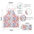 thumbnail image 7 of Pioneer Flower Floral Print Pattern Apron-Garden Aprons for Women with Pockets-Cotton Linen Waterproof Kitchen Cooking Gardening Aprons Adjustable for Kitchen,Cooking,BBQ and Salon 33x27 Inch, 7 of 7