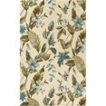 thumbnail image 1 of HomeRoots 352727 3 ft. 3 in. x 5 ft. 3 in. Wool Ivory & Teal Area Rug, 1 of 1