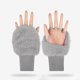 thumbnail image 4 of Guantes de entrenamiento de golf de invierno, medio guantes, decorativos, modernos, gruesos y ligeros. Gris, 4 of 5