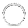 thumbnail image 2 of Solid 14K White Gold Diamond Wedding Band Ring Size 5 (.195 cttw.), 2 of 8