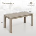 thumbnail image 2 of CZMJY Large Farmhouse Dining Table - 63" L x 31.5" W x 30" H, 330LBS Capacity, Center Table for Living Room, Home Office, Kitchen, Dinette, Dinner, Oak, 2 of 11