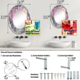 thumbnail image 4 of Designart "Perfume Vibrant gracefulness V" Fashion Spiral Round Wall Mirror - Fashion Oval Printed Decorative Mirror - Multiple Color Options, 4 of 5