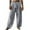 Gray, variant on hotojiny Mens Casual Pants Summer Elastic Waist Beach Yoga Palazzo Trousers Lightweight Tie Front Flowy Linen Pants