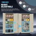 thumbnail image 4 of SOLAURA 72"H Metal Garage Storage Cabinet with Locking Doors and 4 Adjustable Shelves, Lock Storage Cabinet for Home Office, Garage, Shop (Warm Grey), 4 of 8