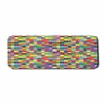 thumbnail image 1 of Colorful Computer Mouse Pad, Geometric Design Patchwork of Puzzle Pieces Pattern in Repeating Sequential Order, Rectangle Non-Slip Rubber Mousepad Large, 31" x 12", Multicolor, by Ambesonne, 1 of 2