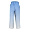 thumbnail image 5 of Casual Pants for Women Loose Fashion Wide Leg Casual Pants Printed Comfortable Long Trousers Long Straight Elastic Waist Lounge Pants 2025 Beach Travel Vacation Outfits, 5 of 5