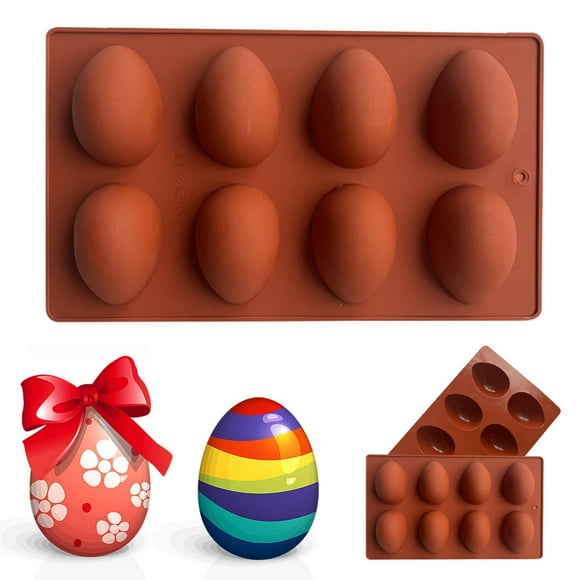 8 Even Resurrection Egg Chocolate Silicone Molds Ice Cubes Molds Cake Decoration Fondant Molds