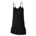 thumbnail image 4 of ZHYou Beach Cover Ups for Women with Spaghetti Strap Swimwear Summer Bikini Bathing Suit Comfy Lightweight Dresses Black S, 4 of 7