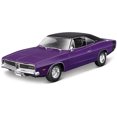 thumbnail image 2 of 1969 Dodge Charger R/T Purple with Matt Black Top and Black Tail Stripe "Special Edition" 1/18 Diecast Model Car by Maisto, 2 of 3
